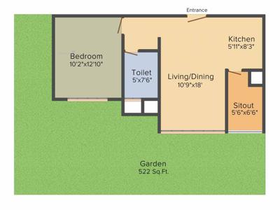 392 sq ft 1 BHK 1T Under Construction property Apartment for sale at Rs 30.69 lacs in Paranjape Blue Ridge The Lofts 1th floor in Hinjewadi, Pune