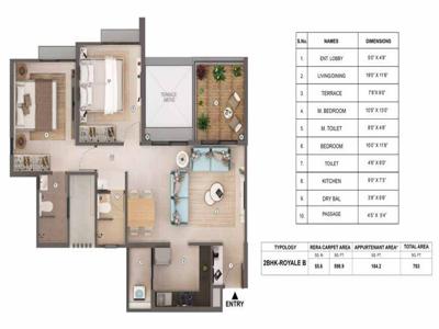 598 sq ft 2 BHK 2T Under Construction property Apartment for sale at Rs 74.50 lacs in Shapoorji Pallonji Codename Tornado 15th floor in Hinjewadi, Pune