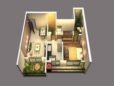 705 sq ft 1 BHK 2T East facing Apartment for sale at Rs 44.00 lacs in Swaminarayan City Phase 1A in Dombivali, Mumbai