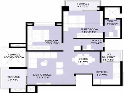 764 sq ft 2 BHK 2T Under Construction property Apartment for sale at Rs 66.95 lacs in Rama Celestial City Phase II Building A E H 10th floor in Ravet, Pune