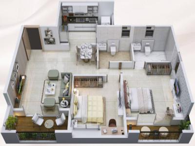 814 sq ft 2 BHK 2T Under Construction property Apartment for sale at Rs 71.00 lacs in Nyati Era 5th floor in Dhanori, Pune