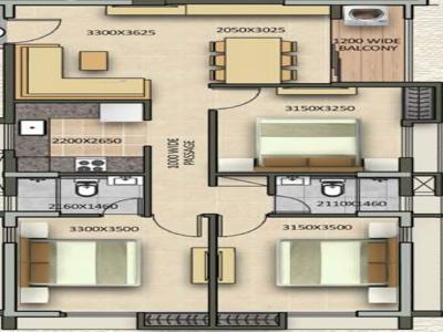 898 sq ft 3 BHK 3T Launch property Apartment for sale at Rs 61.00 lacs in Signum Sampurna 5th floor in Kamarhati on BT Road, Kolkata