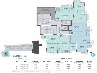 901 sq ft 3 BHK 2T East facing Under Construction property Apartment for sale at Rs 34.24 lacs in Rishi Ventoso in Madhyamgram, Kolkata