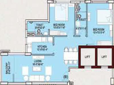 915 sq ft 2 BHK 2T Launch property Apartment for sale at Rs 54.44 lacs in Ambey Gateway in Rajarhat, Kolkata