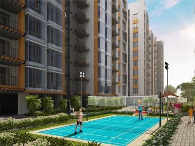 923 sq ft 3 BHK 2T NorthEast facing Apartment for sale at Rs 68.90 lacs in Loharuka URBAN GREENS PHASE II A & B in Rajarhat, Kolkata