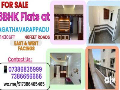 3bhk 1430sft for sale at Agathavarappadu Guntur