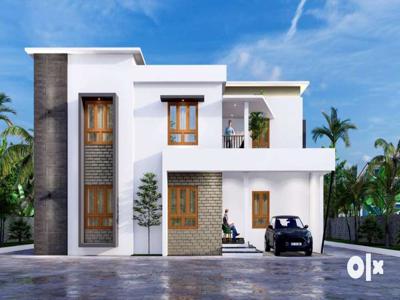 4.5 cent plot with 2400 sqft 4 BHK house sale at pettah Poonithura.