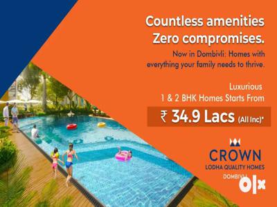 Lodha Crown Dombivali 1BHK, 2BHK Flats For Sale in Dombivli