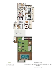 5 BHK Pent House For Sale in Maya Green Lotus Saksham Chandigarh