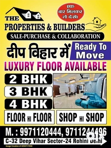4Bhk Third Floor With Roof Right For Sale In Deep Vihar Sec-24 Rohini