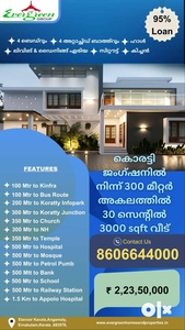CHALAKUDY, KORATTY 3000 SQFT 4 BHK HOUSE 30 CENT LAND FOR SALE