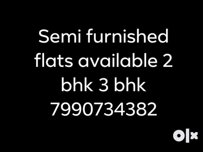 Semi furnished 2 bhk 3 bhk available chala vapi