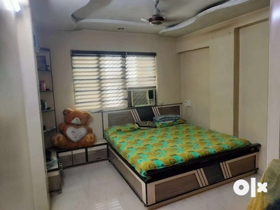 1 bhk flat furnished with capboard kitchen trolley bad AC