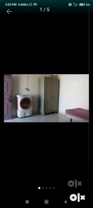 1 bhk with cooler, single bed and almirah