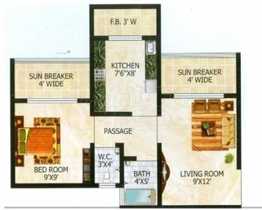 610 sq ft 1 BHK 1T East facing Apartment for sale at Rs 22.00 lacs in Raj Tulsi City 3th floor in Badlapur East, Mumbai
