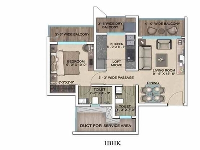 680 sq ft 1 BHK 2T West facing Apartment for sale at Rs 40.95 lacs in Project 1th floor in Dombivali East, Mumbai