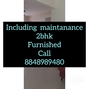 Furnished 2 bhk near airport including maintanance 14000 Rs Rent