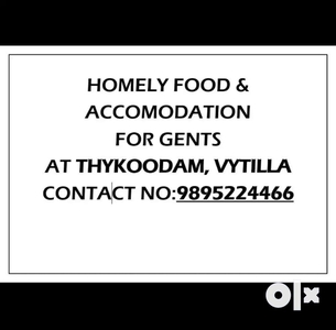 Homely food and accommodation for gents