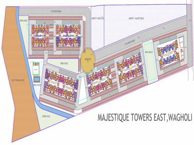 824 sq ft 2 BHK 2T Under Construction property Apartment for sale at Rs 81.40 lacs in Majestique Towers East 6th floor in Kharadi, Pune