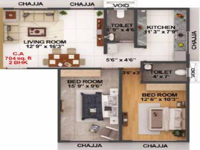 915 sq ft 2 BHK 2T Apartment for rent in Modispaces Amazon at Borivali West, Mumbai by Agent A A Property
