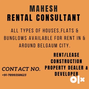 For rent Mahesh s1,2,3bhk flats houses at belgaum city
