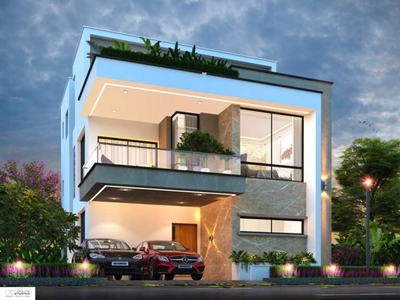2665 sq ft 3 BHK 4T Villa for sale at Rs 1.52 crore in Anmol Aurum Luxury Triplex Villas in Kollur, Hyderabad