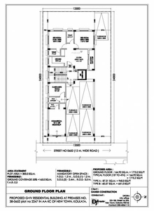 1200 sq ft 3 BHK 2T Apartment for sale at Rs 68.00 lacs in Danish Rangoli in New Town, Kolkata
