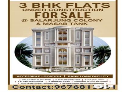 3bhk flats for sale at Tolichowki salarjung colony and masabtank tank