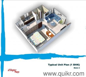1 BHK 675 Sq. ft Apartment for Sale in Gota, Ahmedabad