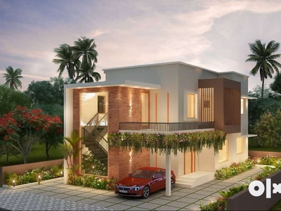 4 cents plot with 1850sqft 3BHK fully furnished new villa for sale at