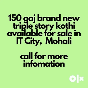A brand new 150 gaj triple story kothi available for sale in IT City