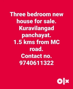 New 3 Bedroom house for sale near Kuravilangad