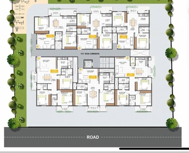 1237 sq ft 2 BHK 2T North facing Apartment for sale at Rs 46.93 lacs in JP Orchid in Hoskote, Bangalore