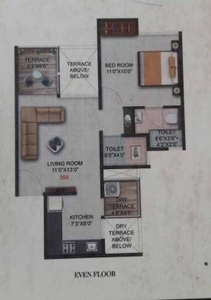 600 sq ft 1 BHK 2T Apartment for rent in Parshwa Gold County Wing A at Alandi, Pune by Agent Ganesh Kannure