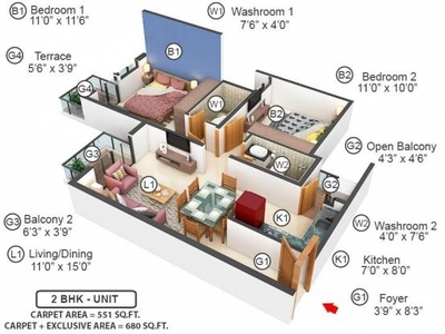 716 sq ft 2 BHK 2T Apartment for rent in Godrej Hillside 2 at Mahalunge, Pune by Agent Utkarsh Jain