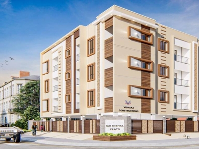 1330 sq ft 3 BHK Launch property Apartment for sale at Rs 99.09 lacs in Vishaka Sai Nishal Flats in Madipakkam, Chennai