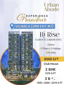 HI RISE GATED COMMUNITY G+17 , 3 PARKINGS[ LOCATION:- KOLLUR , EXIT-2