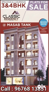 @ Masabtank 3bhk Flats For sale near Khaja mansion function hall