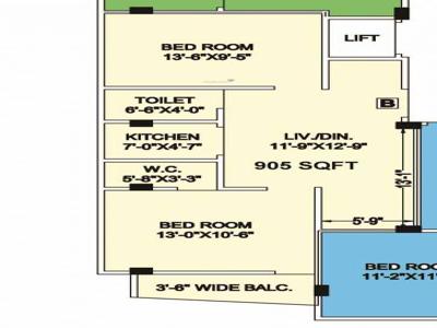 905 sq ft 2 BHK 2T SouthEast facing Apartment for sale at Rs 27.15 lacs in Project in Dum Dum Cantonment, Kolkata