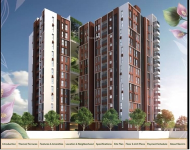 1162 sq ft 2 BHK 2T Apartment for sale at Rs 1.24 crore in Navins Hanging Gardens in Valasaravakkam, Chennai