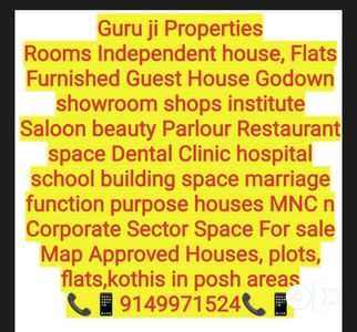 Shops Kothis independent Room Guest house Godown storage clinics Flats