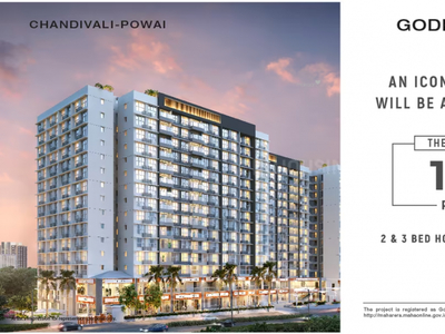 1100 sq ft 3 BHK 3T Apartment for sale at Rs 3.01 crore in Godrej Urban Park in Powai, Mumbai