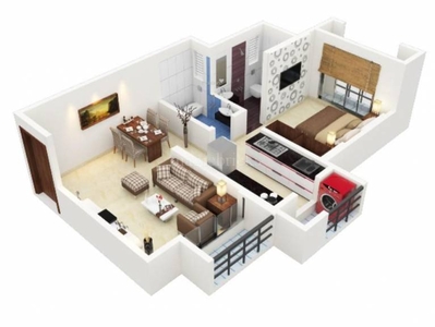 700 sq ft 1 BHK 2T Apartment for sale at Rs 63.00 lacs in Neha Heena Presidency in Mira Road East, Mumbai