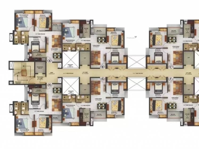 812 sq ft 3 BHK 3T Apartment for sale at Rs 60.90 lacs in Merlin Rise in Rajarhat, Kolkata