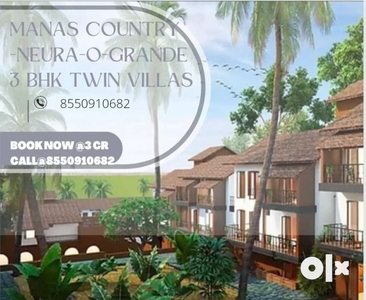 3 BHK Twin Villas with Garden Spaces with Breathtaking View & Society
