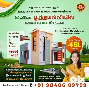 CMDA Approved 2 Bhk Villa For Sale In Malayamakkam