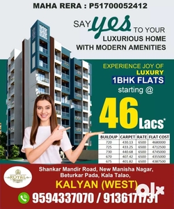 Luxurious Flat For Sale 1BHK Starting at 46lac All Inc. Kalyan West,