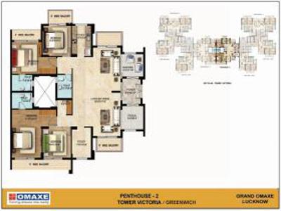 3 BHK Apartment For Sale in Omaxe Grand