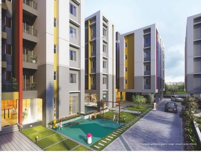 468 sq ft 1 BHK 1T Apartment for sale at Rs 13.13 lacs in Aspira Joy 2th floor in Sodepur, Kolkata