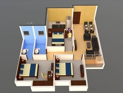 791 sq ft 3 BHK 3T Apartment for sale at Rs 47.59 lacs in Merlin Next 7th floor in Behala, Kolkata